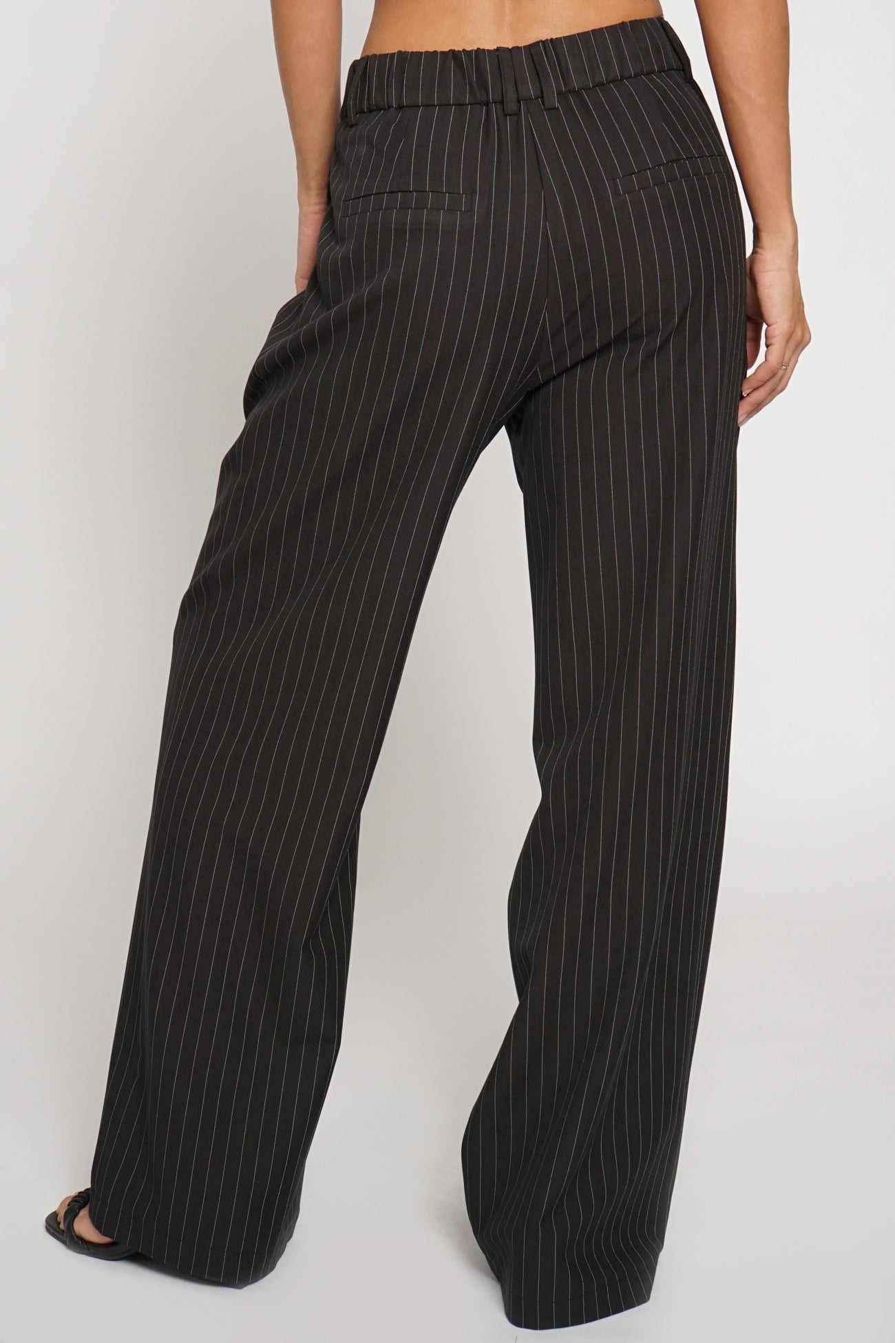 Sans Souci Ribbed bell bottom pants ($24) ❤ liked on Polyvore featuring  bottoms, black and sans souci